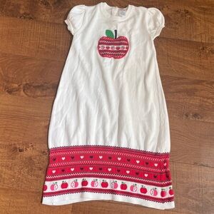 Gymboree girls fairisle sweater dress candy apple Sz 8 cotton SS short sleeve